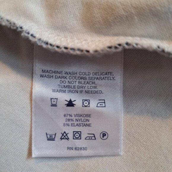 Lands' End Sleeveless Fit & Flare Dress Geometric Print Stretch Navy Size 6 EUC - Picture 6 of 6